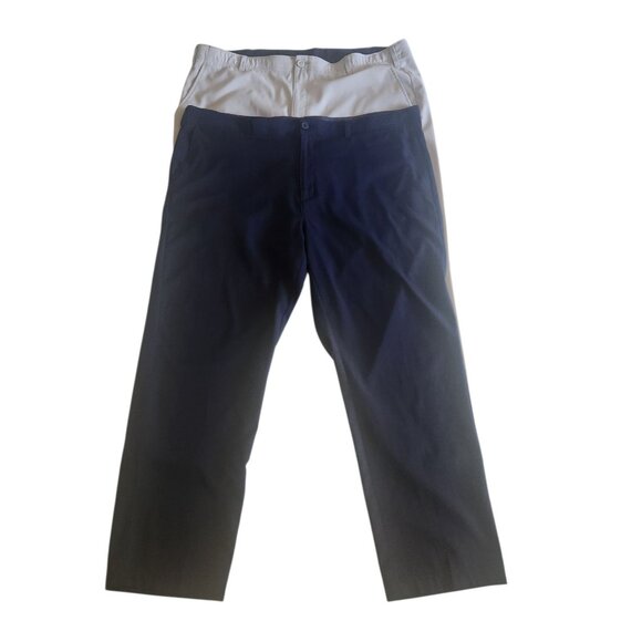 BCG Golf Pants Lot Of 2 Blue / Lt Gray Performance UPF 50 Stretch Mens 44x30 EUC - Picture 1 of 16